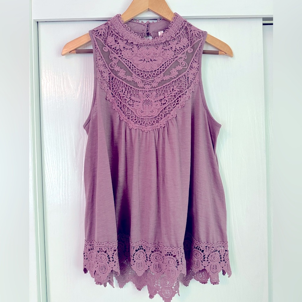 Xhilaration Women’s Purple Size Medium Decorative Tank